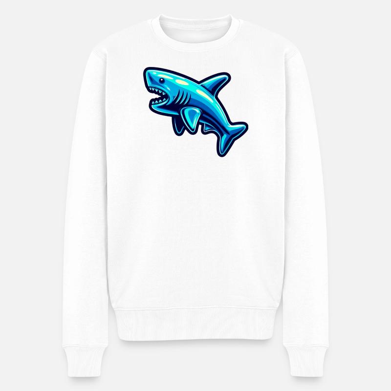 Requin - Pull Premium bio Homme - blanc