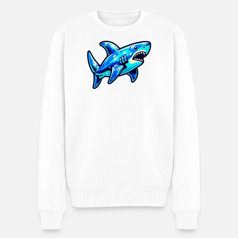 Requin - Pull Premium bio Homme - blanc