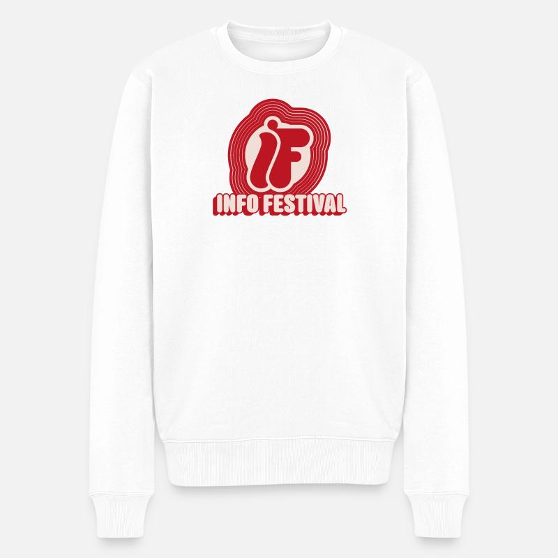 Festival & Vinyle, inspiration rétro - Pull Premium bio Homme - blanc
