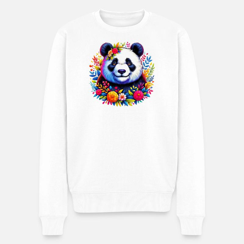 Panda - Pull Premium bio Homme - blanc