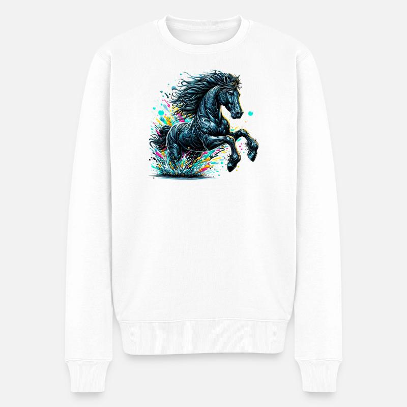 Cheval - Pull Premium bio Homme - blanc