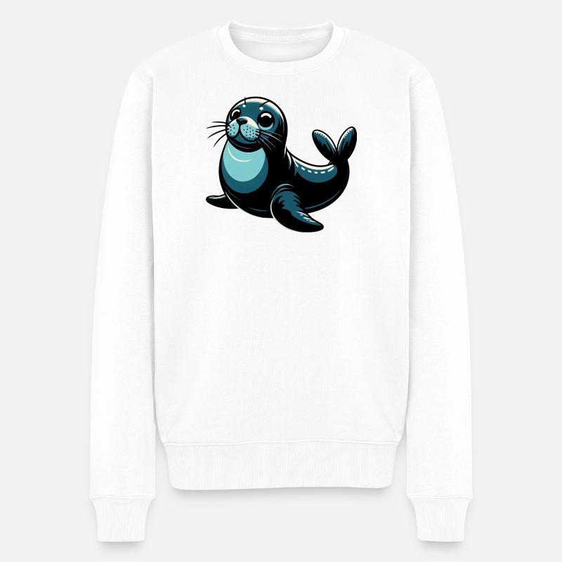 Siegel - Männer Premium Bio Pullover - Weiß