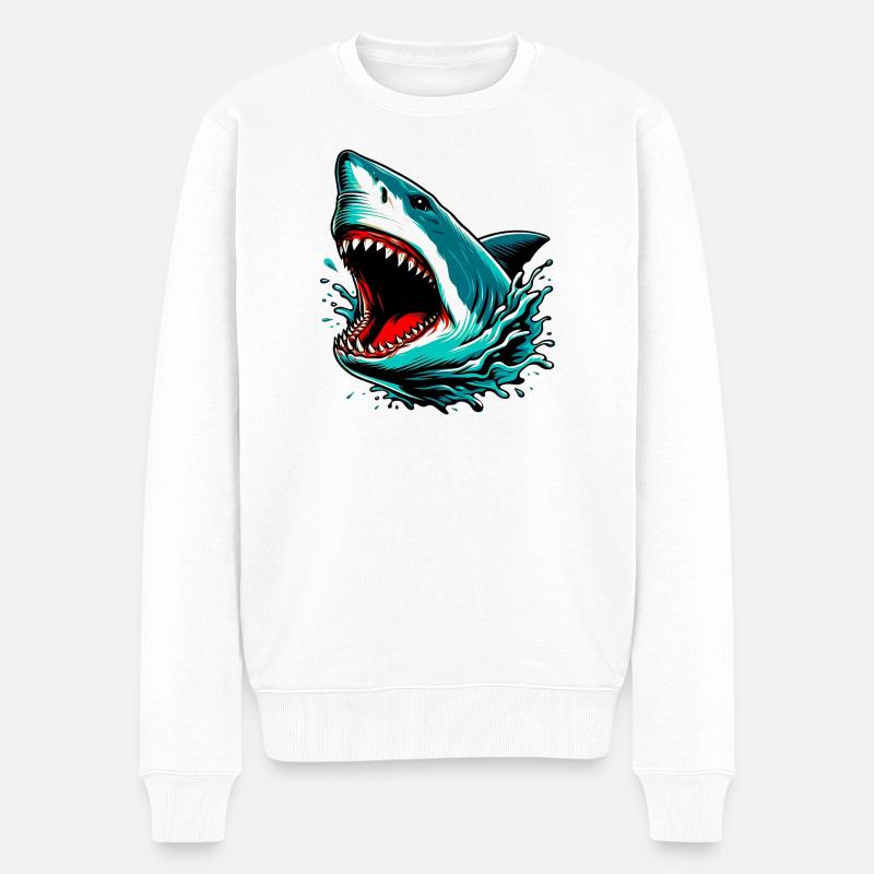 Requin - Pull Premium bio Homme - blanc