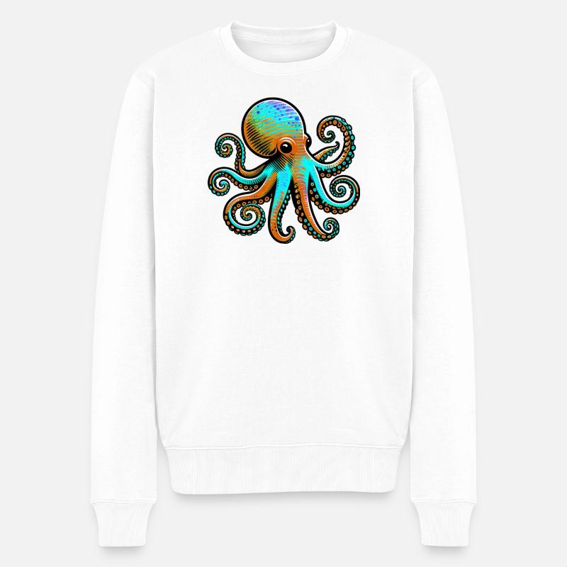 Pieuvre - Pull Premium bio Homme - blanc