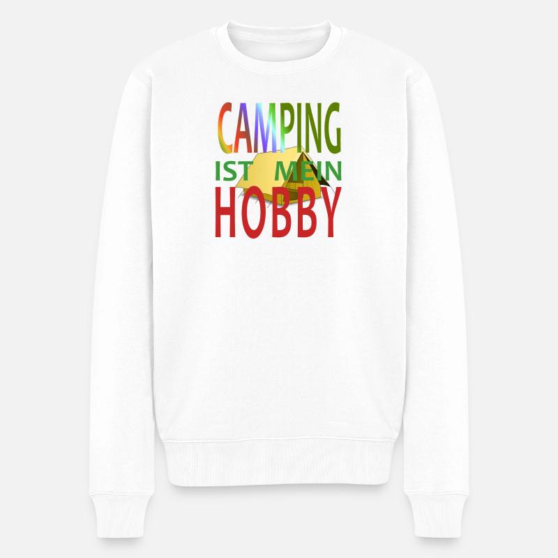 LE CAMPING EST EXACTEMENT MON PASSE-TEMPS - Pull Premium bio Homme - blanc
