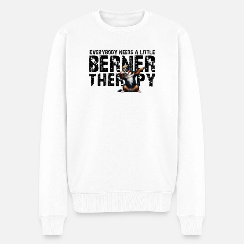 Berner Sennenhund - Männer Premium Bio Pullover - Weiß