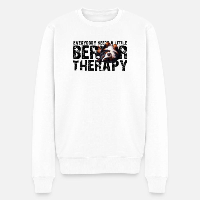 Berner Sennenhund - Männer Premium Bio Pullover - Weiß