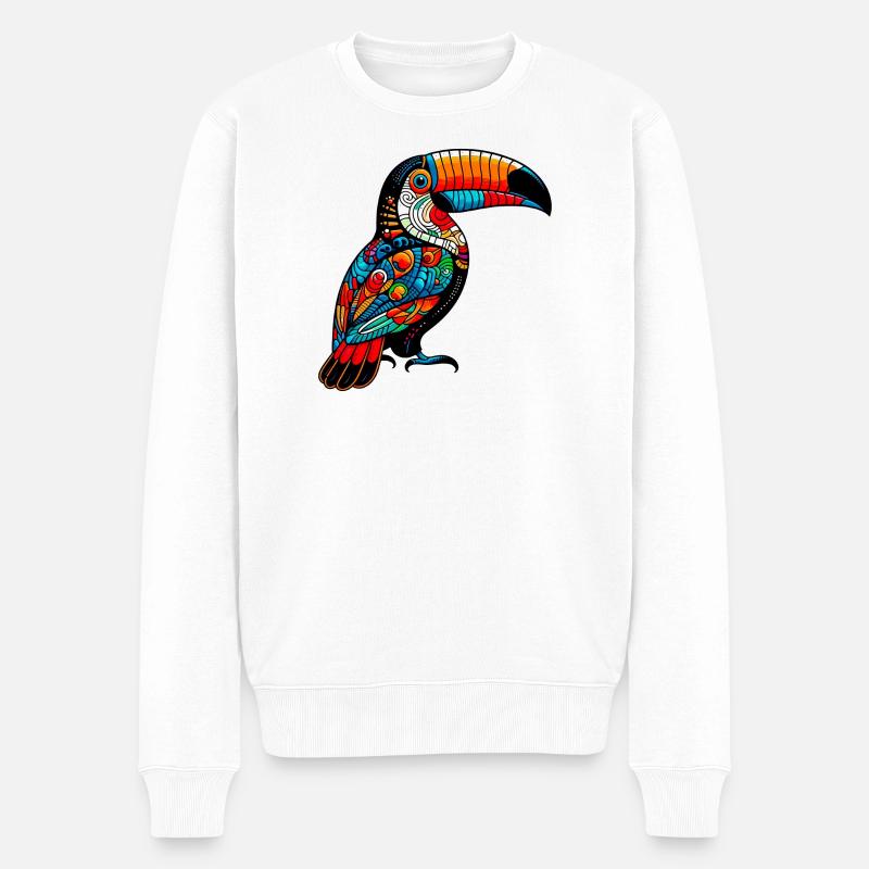 Tukan - Männer Premium Bio Pullover - Weiß