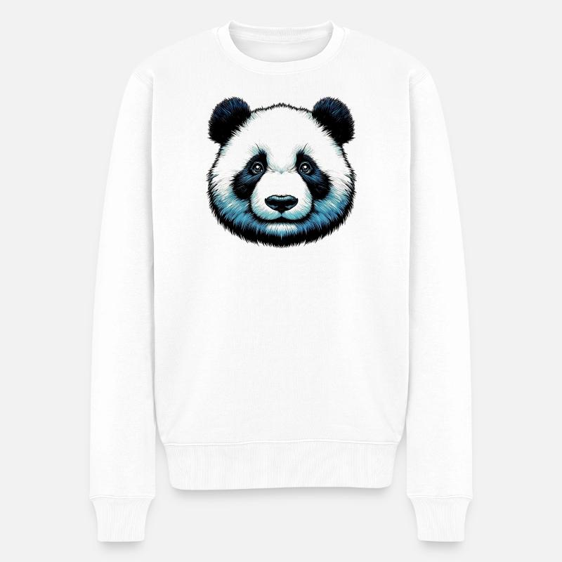Panda - Pull Premium bio Homme - blanc