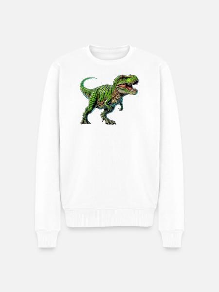 Dinosaur - Men's Premium Organic Jumper - white