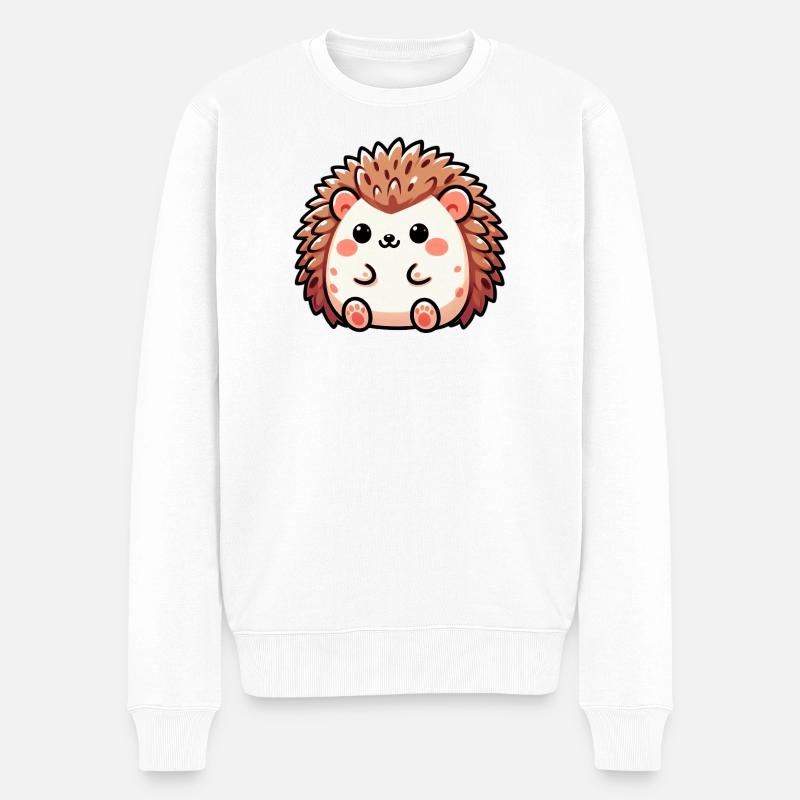 Igel - Männer Premium Bio Pullover - Weiß