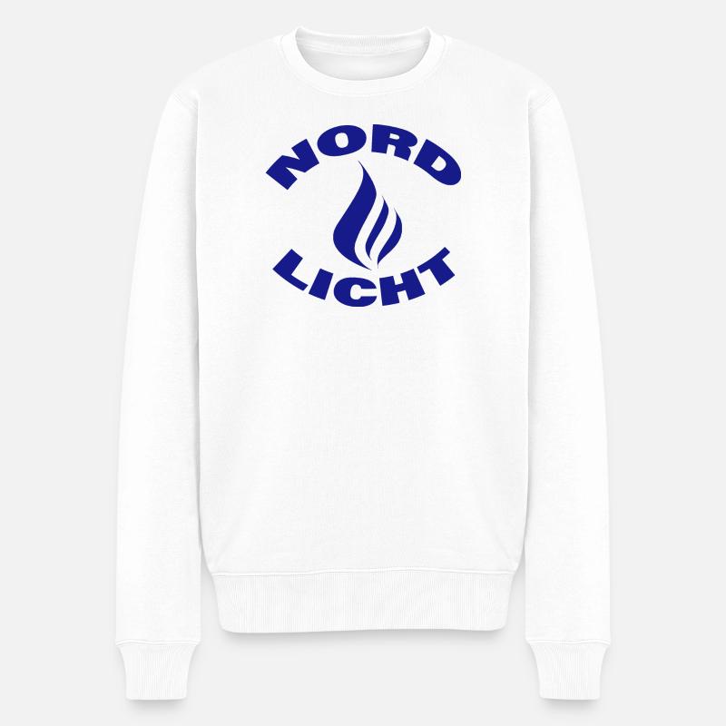 NORDLICHT - Männer Premium Bio Pullover - Weiß