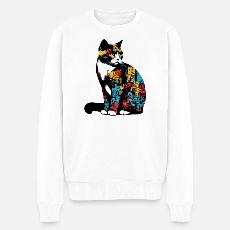 Chat - Pull Premium bio Homme - blanc