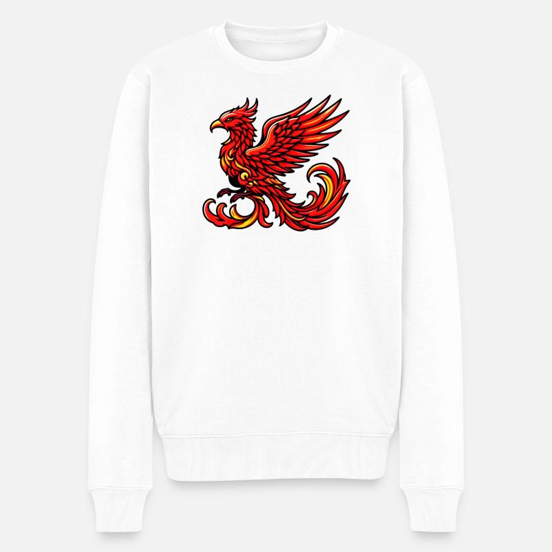 Phénix rouge - Pull Premium bio Homme - blanc