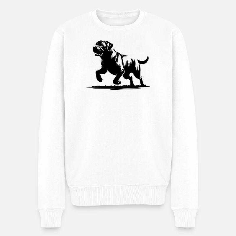 Dogue anglais - Pull Premium bio Homme - blanc