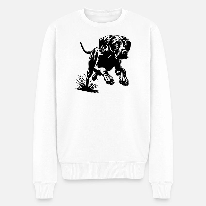 Magyar Vizsla - Pull Premium bio Homme - blanc