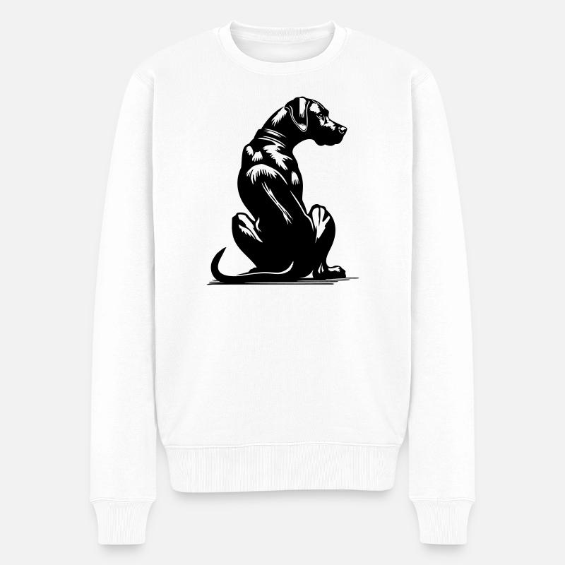 Rhodésian Ridgeback - Pull Premium bio Homme - blanc