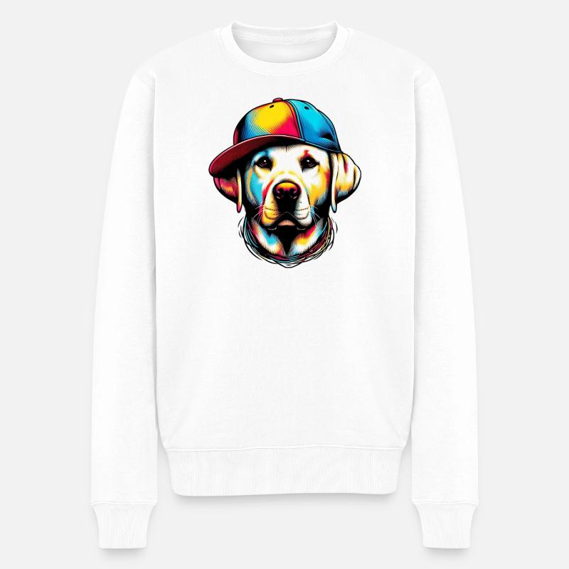 Chien - Pull Premium bio Homme - blanc