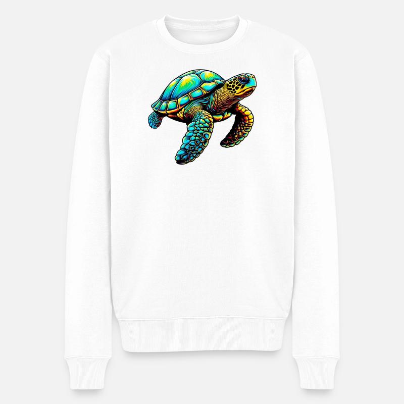 Tortue - Pull Premium bio Homme - blanc