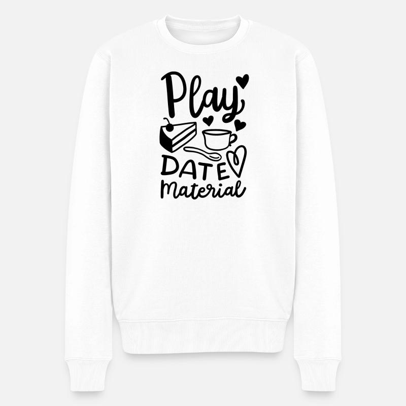 Spielverabredung Kind Kleinkind - Männer Premium Bio Pullover - Weiß