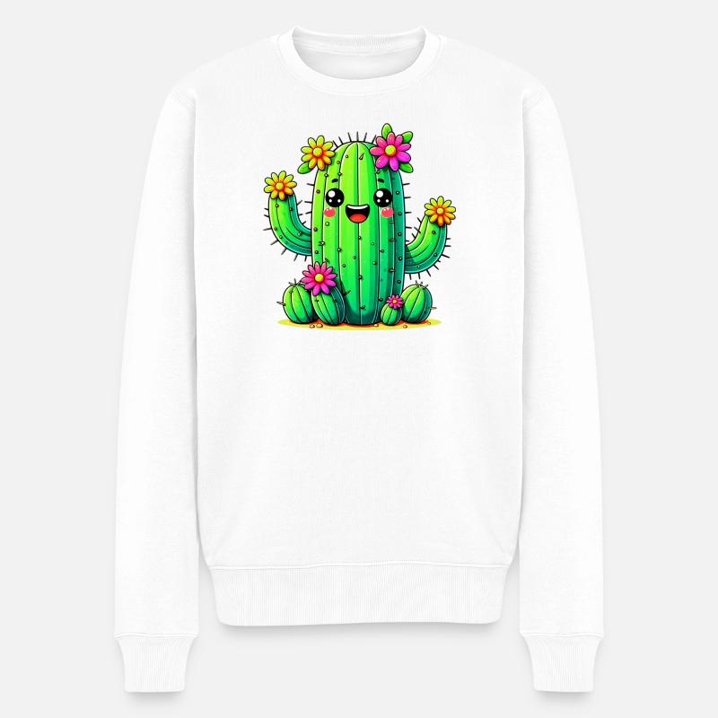 Cactus - Pull Premium bio Homme - blanc