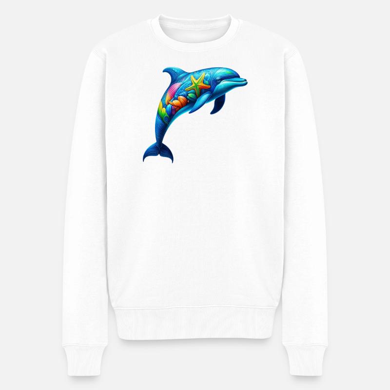 Dauphin - Pull Premium bio Homme - blanc