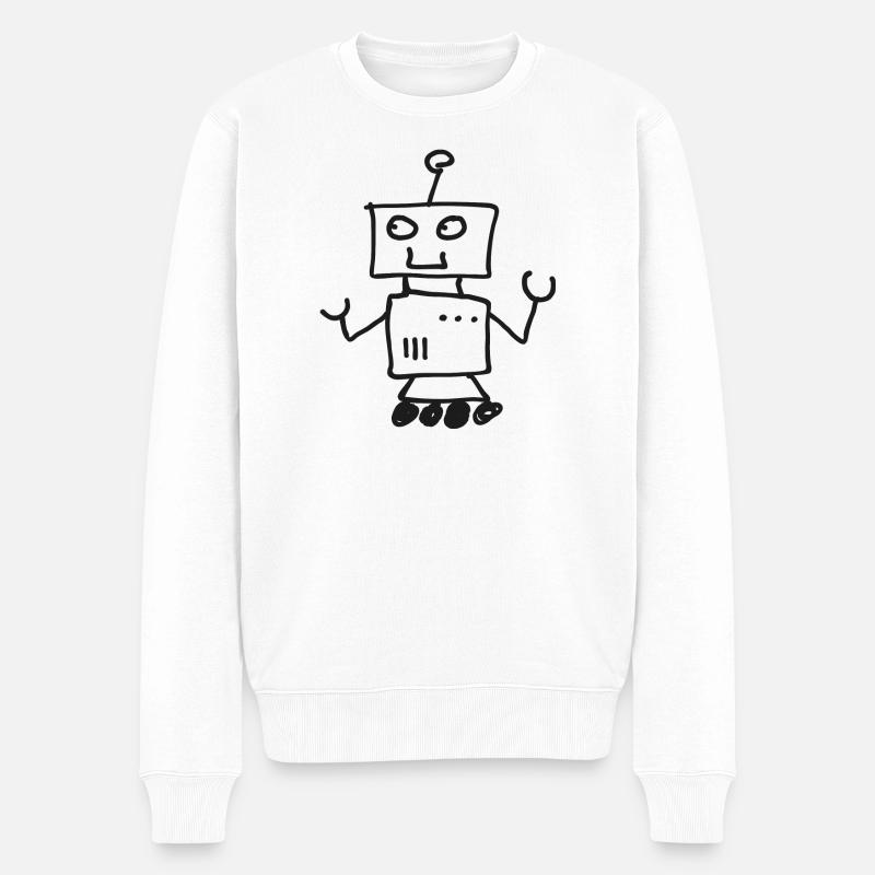 Robot - Pull Premium bio Homme - blanc