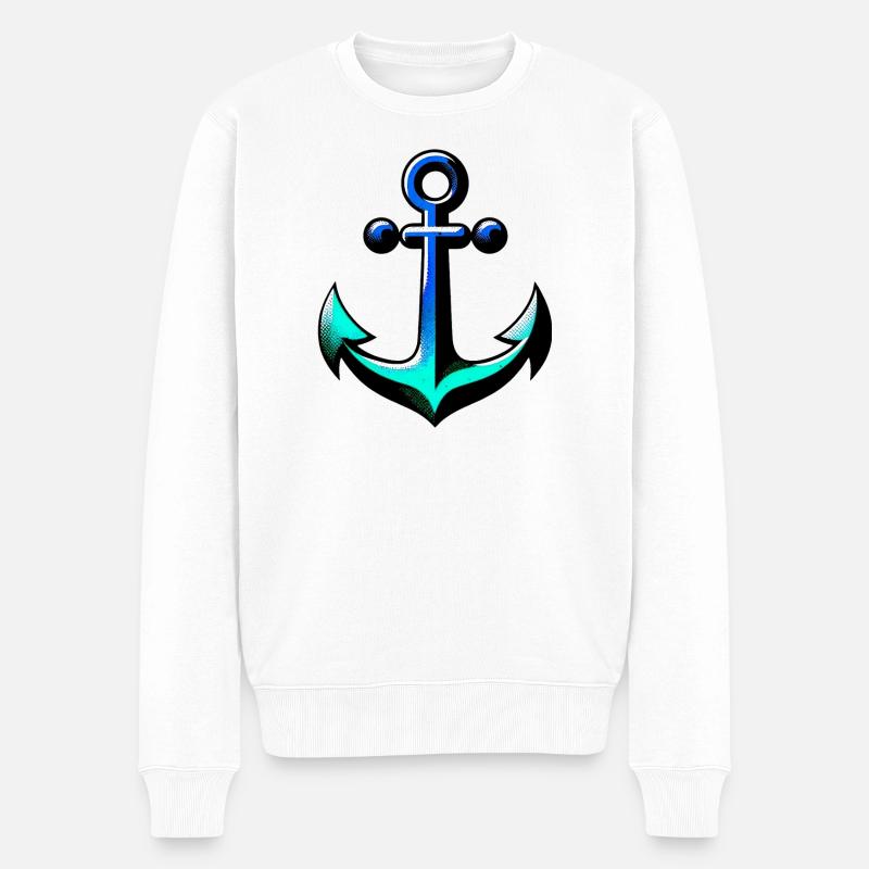 Une ancre - Pull Premium bio Homme - blanc
