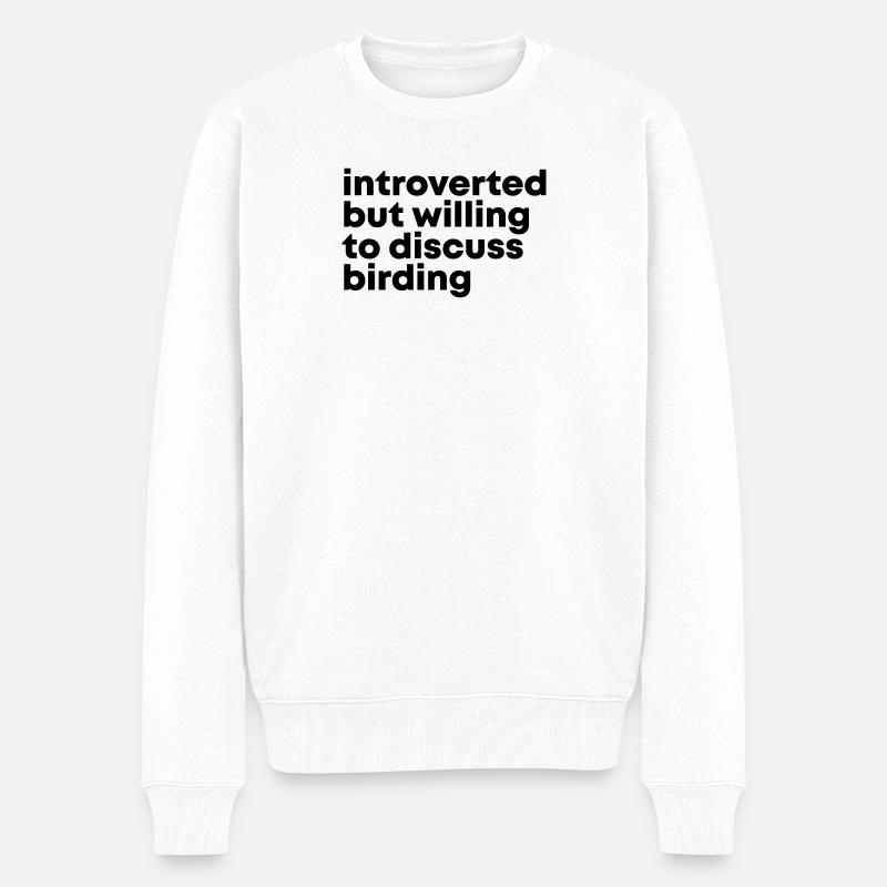 Vogelbeobachtung - Männer Premium Bio Pullover - Weiß