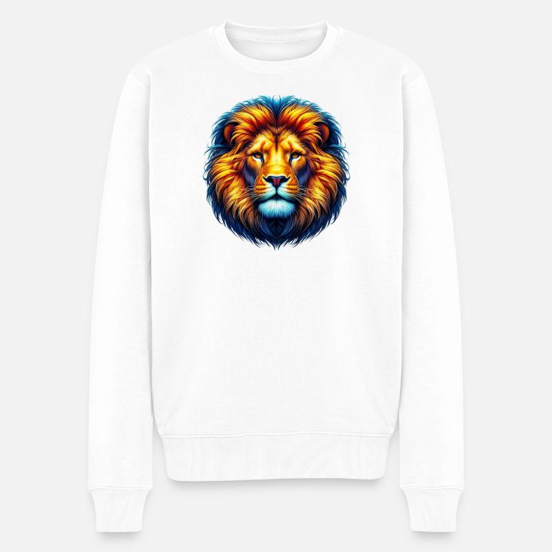 Lion - Pull Premium bio Homme - blanc