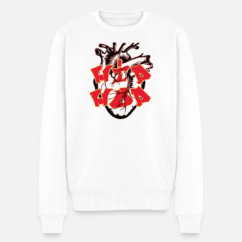 HIP HOP - Retour aux sources - Pull Premium bio Homme - blanc