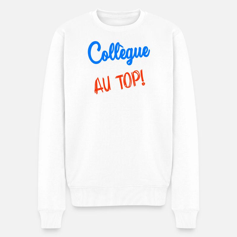KOLLEGE. RUHESTAND. RUHESTAND. PENSIONIERT - Männer Premium Bio Pullover - Weiß