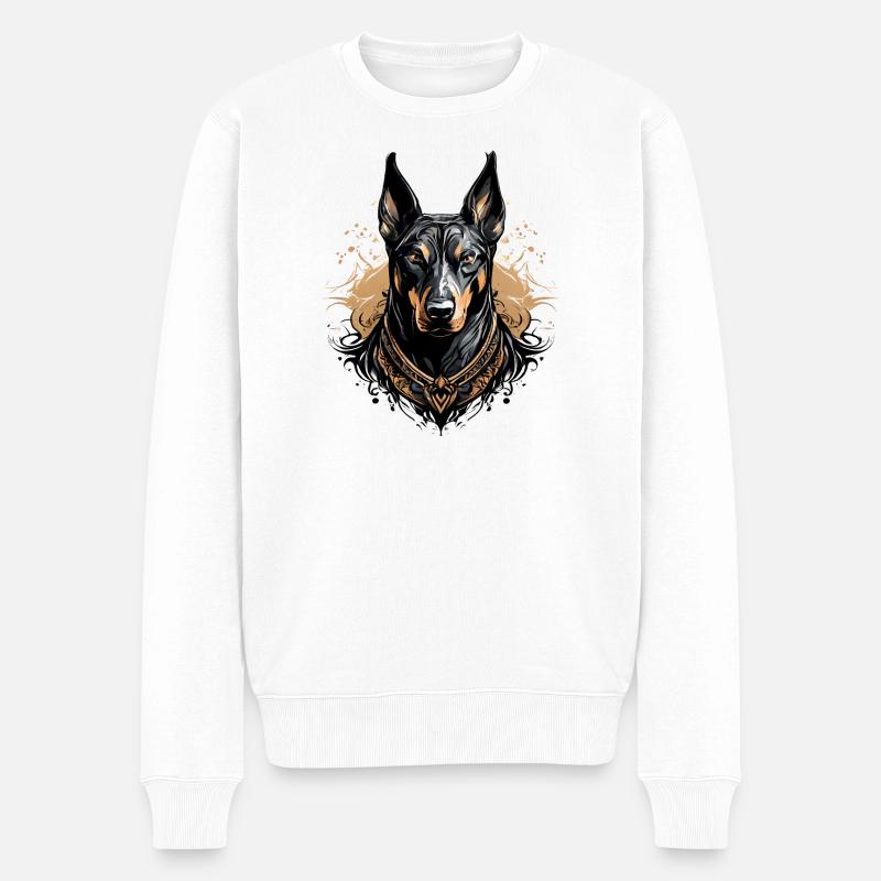 Doberman 02 - Pull Premium bio Homme - blanc