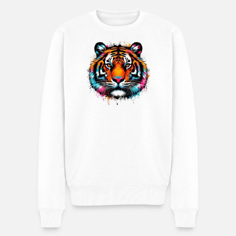 Tigre - Pull Premium bio Homme - blanc
