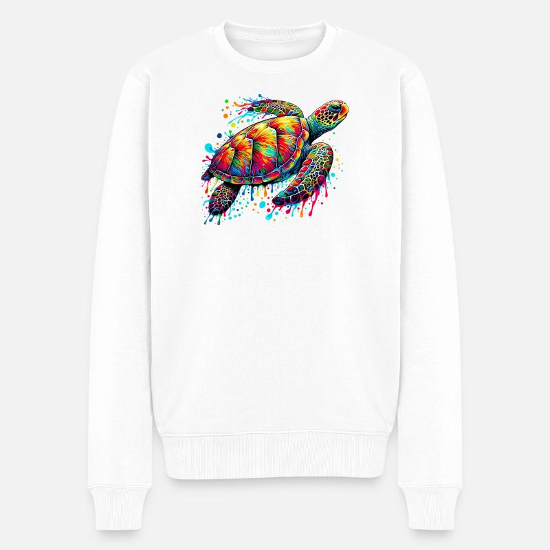 Tortue - Pull Premium bio Homme - blanc