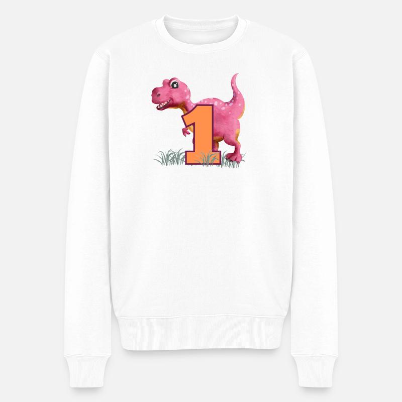 Nr.1 Dino - Männer Premium Bio Pullover - Weiß