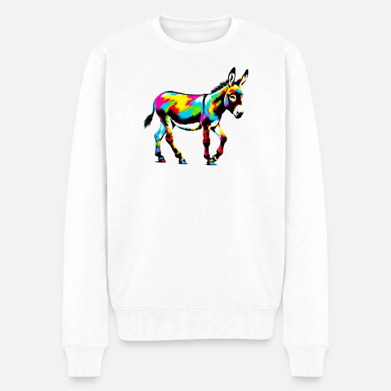 Mule âne - Pull Premium bio Homme - blanc