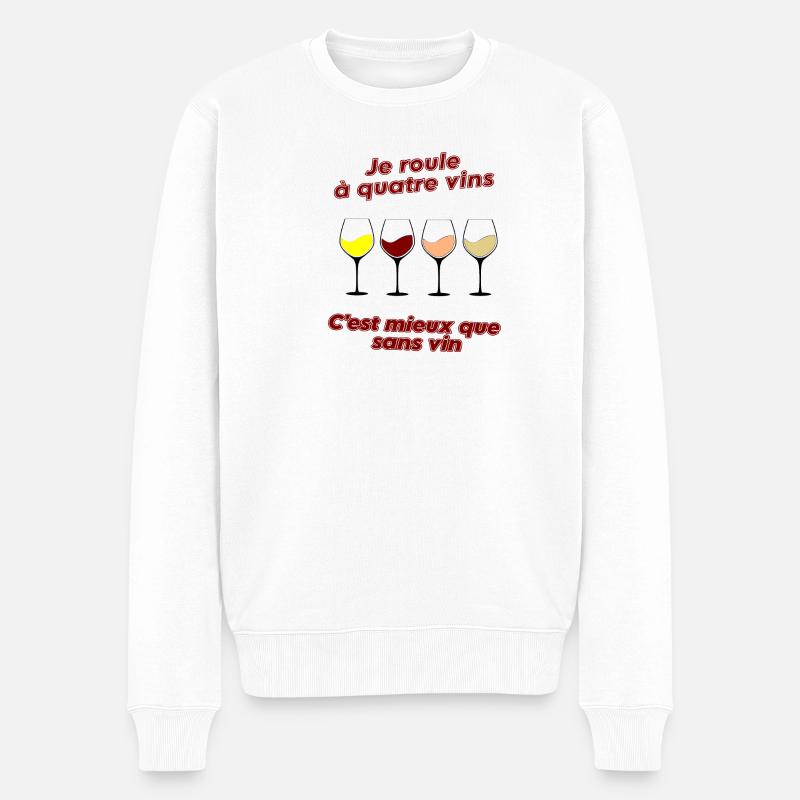 Quatre vins - Pull Premium bio Homme - blanc