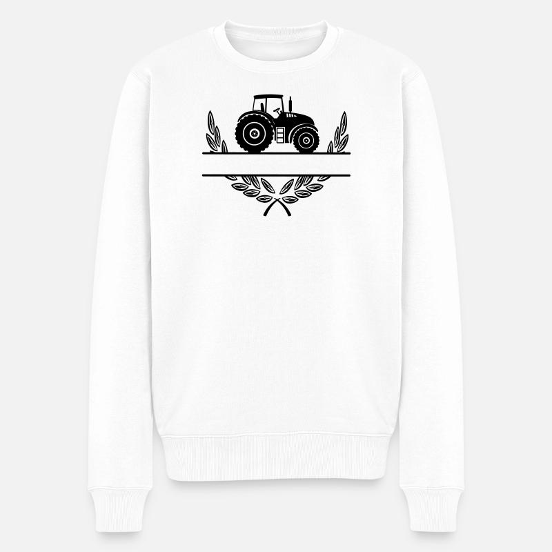 Fier du tracteur agricole - Pull Premium bio Homme - blanc