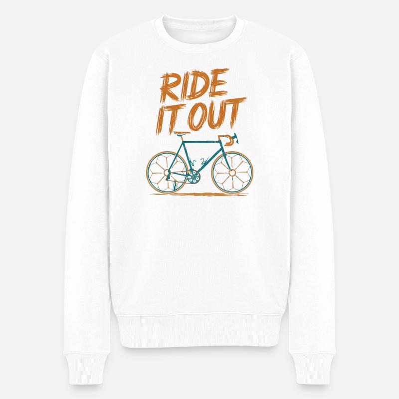 Ride Out Illustration De Vélo - Pull Premium bio Homme - blanc