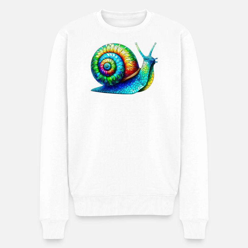 Escargot - Pull Premium bio Homme - blanc