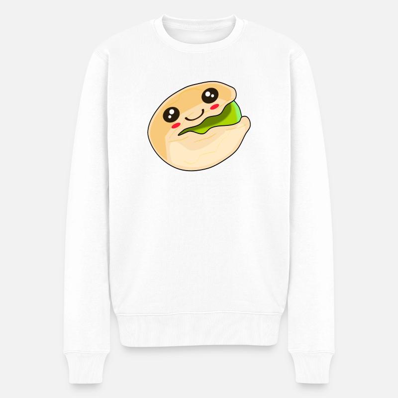 KAWAII PISTAZIE - Männer Premium Bio Pullover - Weiß