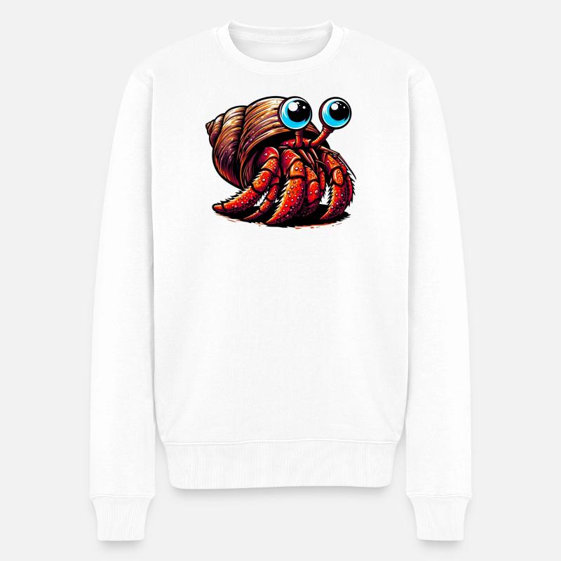 Einsiedlerkrebs - Männer Premium Bio Pullover - Weiß