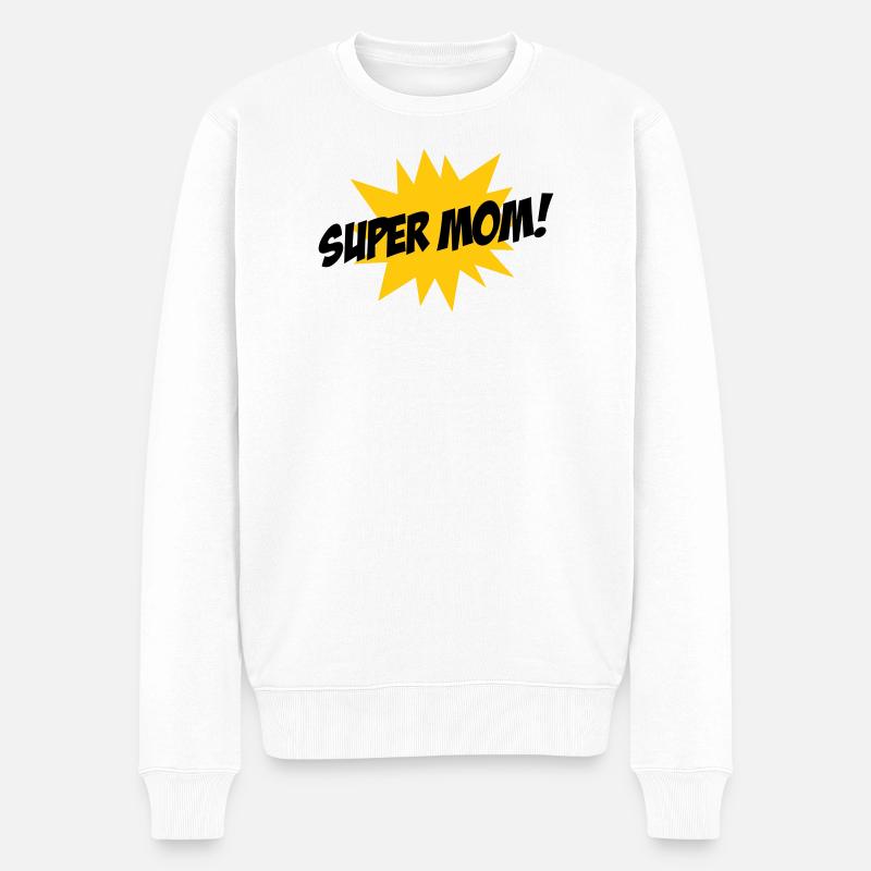 Super Maman - Fête des Mères - Pull Premium bio Homme - blanc