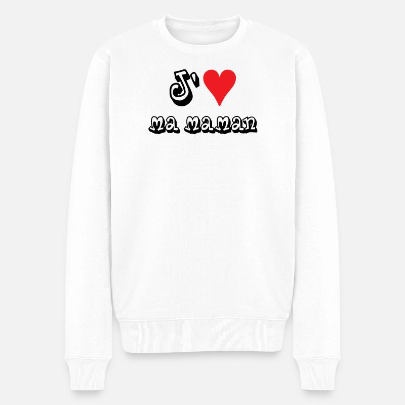 J'aime ma maman - Pull Premium bio Homme - blanc