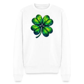 Trèfle à quatre feuilles - Pull Premium bio Homme - blanc - Devant - Thijin (182cm)