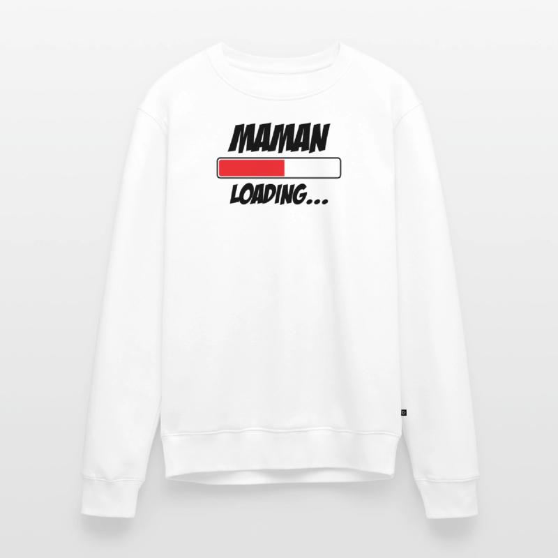 Maman loading... Please Wait - Future Mère Pull Premium bio Homme