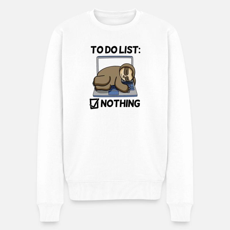 Lustiger Spruch - lustige Sprüche - Programmierer - Männer Premium Bio Pullover - Weiß