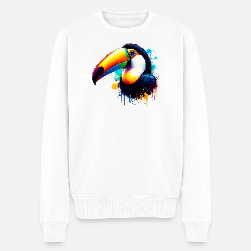 Toucan - Pull Premium bio Homme - blanc