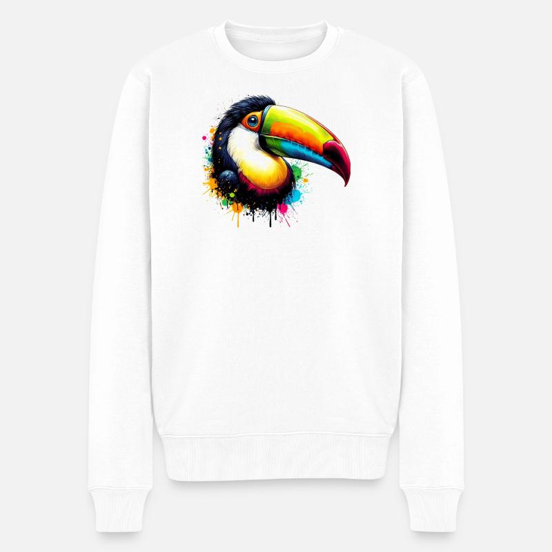 Toucan - Pull Premium bio Homme - blanc
